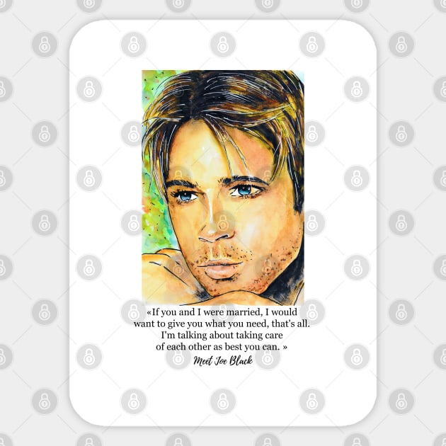Brad Pitt Sticker by Svetlana Pelin